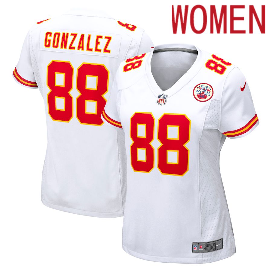 Women Kansas City Chiefs 88 Tony Gonzalez Nike White Retired Game NFL Jersey